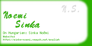 noemi sinka business card